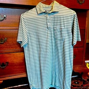 Men’s Onward Reserve green stripe polo size Small